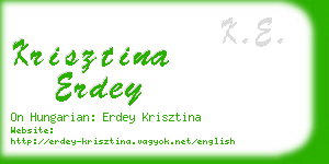 krisztina erdey business card